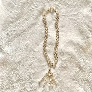 Gold and Pearl Bead Necklace